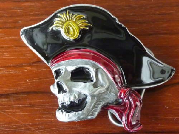 Buckle/Schliesse Totenkopf Pirat